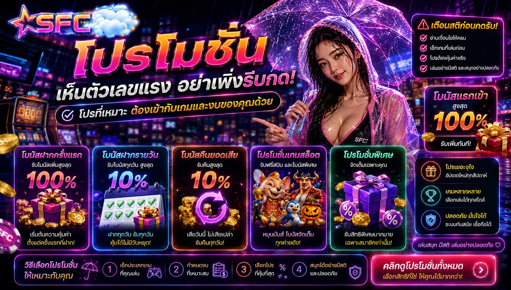 โปรโมชั่น sfc588 เห็นตัวเลขแรงอย่าเพิ่งรีบกด โปรที่เหมาะต้องเข้ากับเกมและงบของคุณด้วย